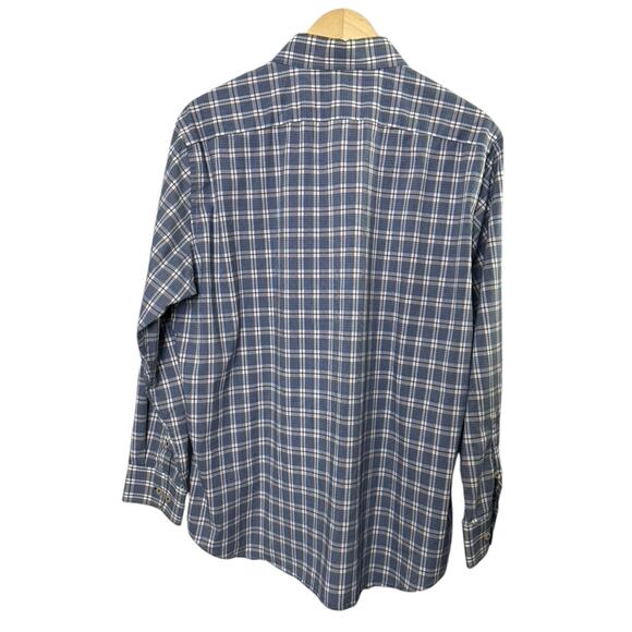 Lucky Brand Blue Plaid Slim Fit Long Sleeve Button Down Shirt Large 16 32/33 - Picture 5 of 7
